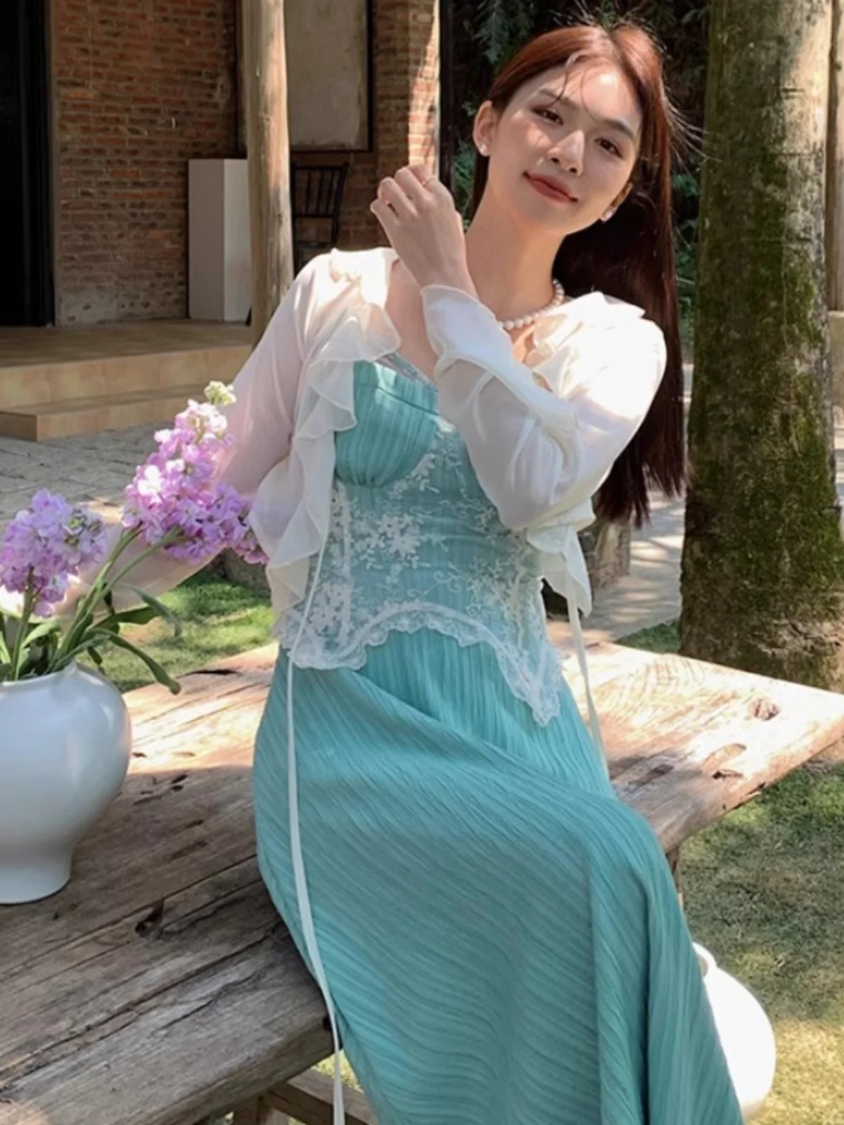 

Ele Summer New Women's Dr Cover up irt Strapl Sunscreen awl Chiffon Open Cardigan Small Jaet Korean Sle