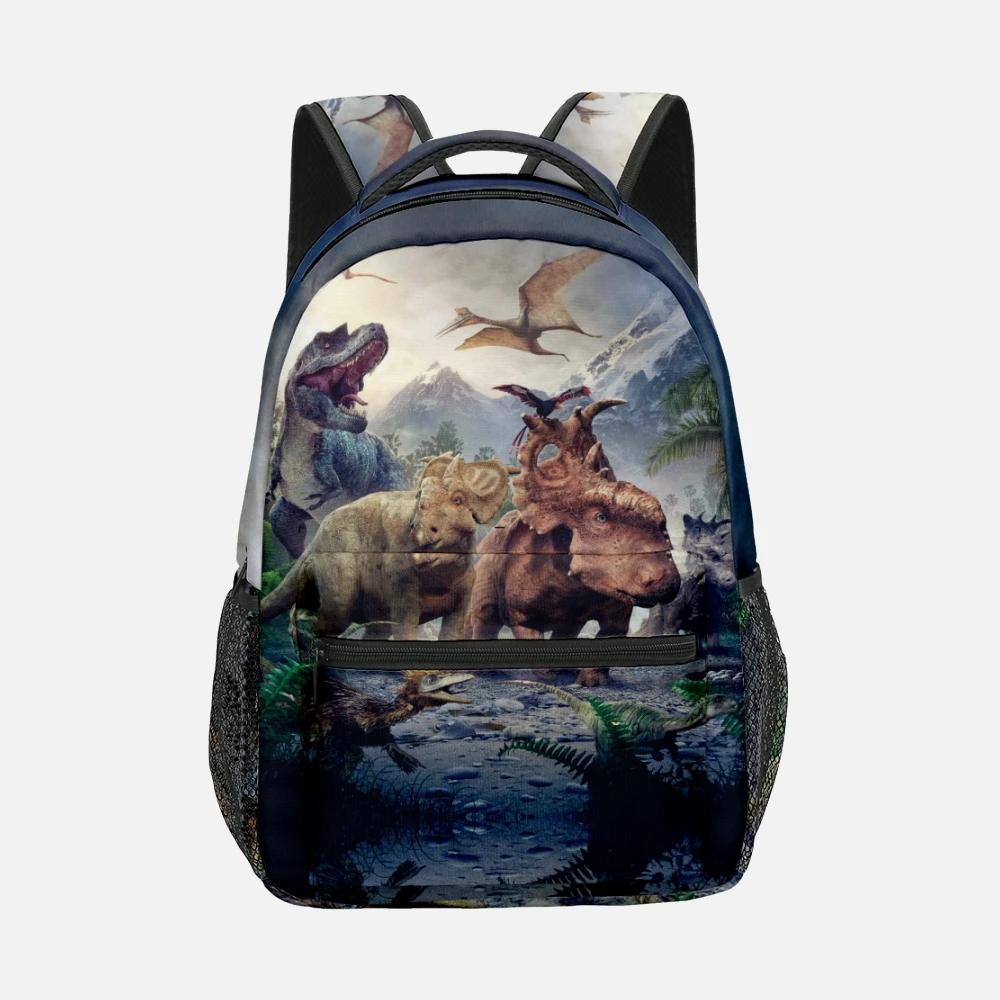 Trendy Kpop Youthful School Bags Unisex dinosaur Travel Bags 3D Print Oxford Waterproof Notebook Shoulder Backpacks