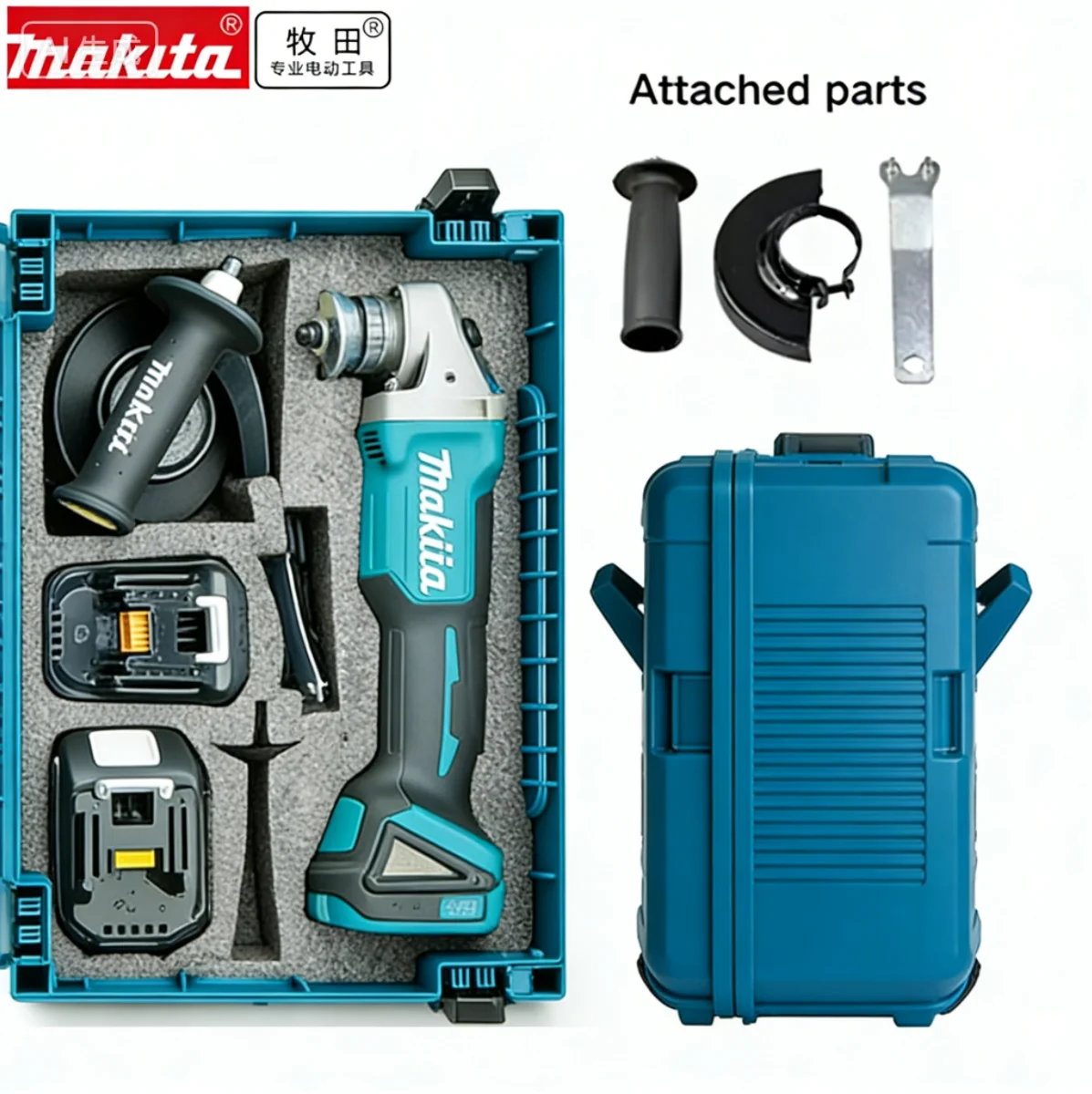 

Makita DGA404 battery Brushless Angle Grinder 18V Lithium Battery 125mm Polishing Machine 4 Gear Industrial Cutting Power Tools