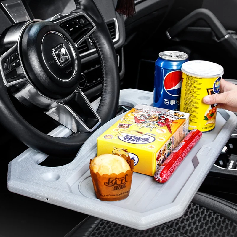 Stock Car Laptop Tray Desk Laptop Work Desk Mount Portable Steering Wheel Table ABS Food Meal Tray Drink Cup Bracket Tables