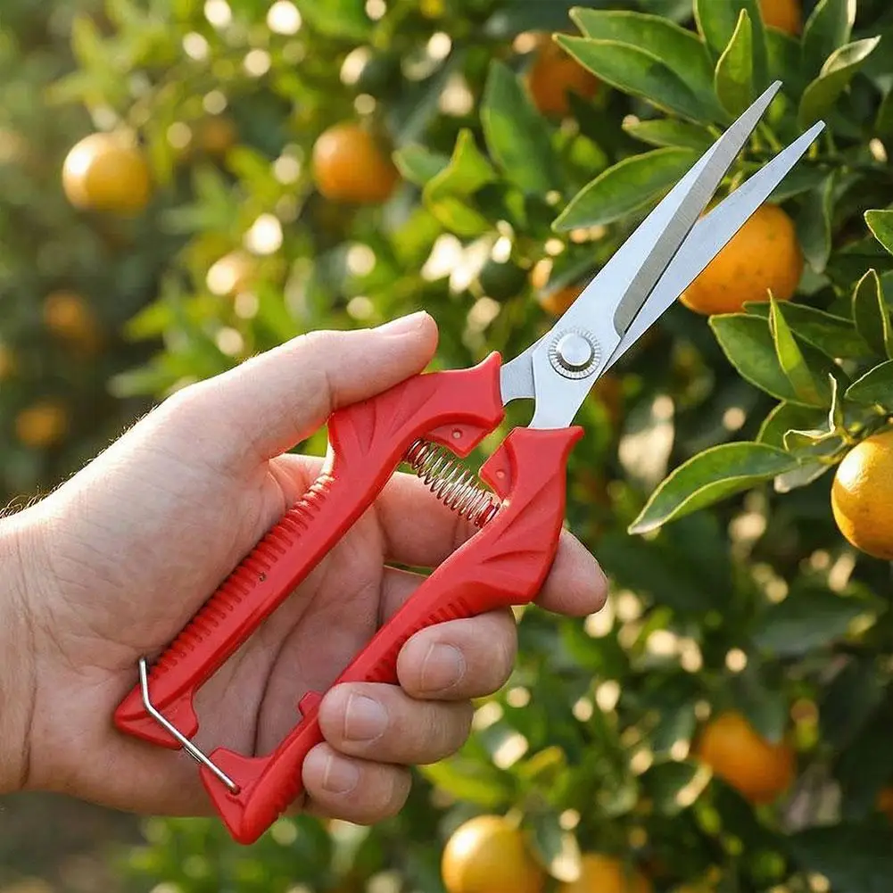 Precision Garden Shears Ergonomic Anti-Slip Pruners for Flowers Fruits Herbs Gardening Tools