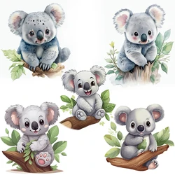 C402#Cute Koala Wall Sticker Kids Room Background Home Decoration Mural Living Room Wallpaper Funny Decal