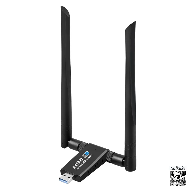 Linux Kali Dual Band WiFi 6 Wireless Network Card Ubuntu Receiver 5G Driver Free Gigabit External Packet Capture