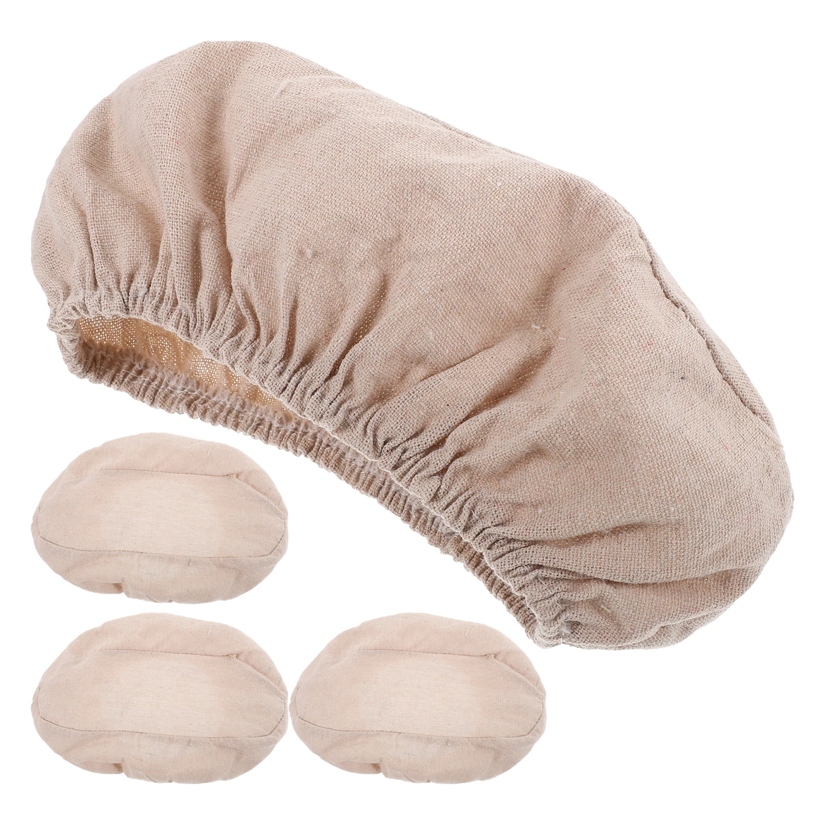 

4pcs Basket Cloth Liner 30cm Oval Sourdough Covering Cloth Reusable Baking Tool Kitchen Supplies Storage Cover