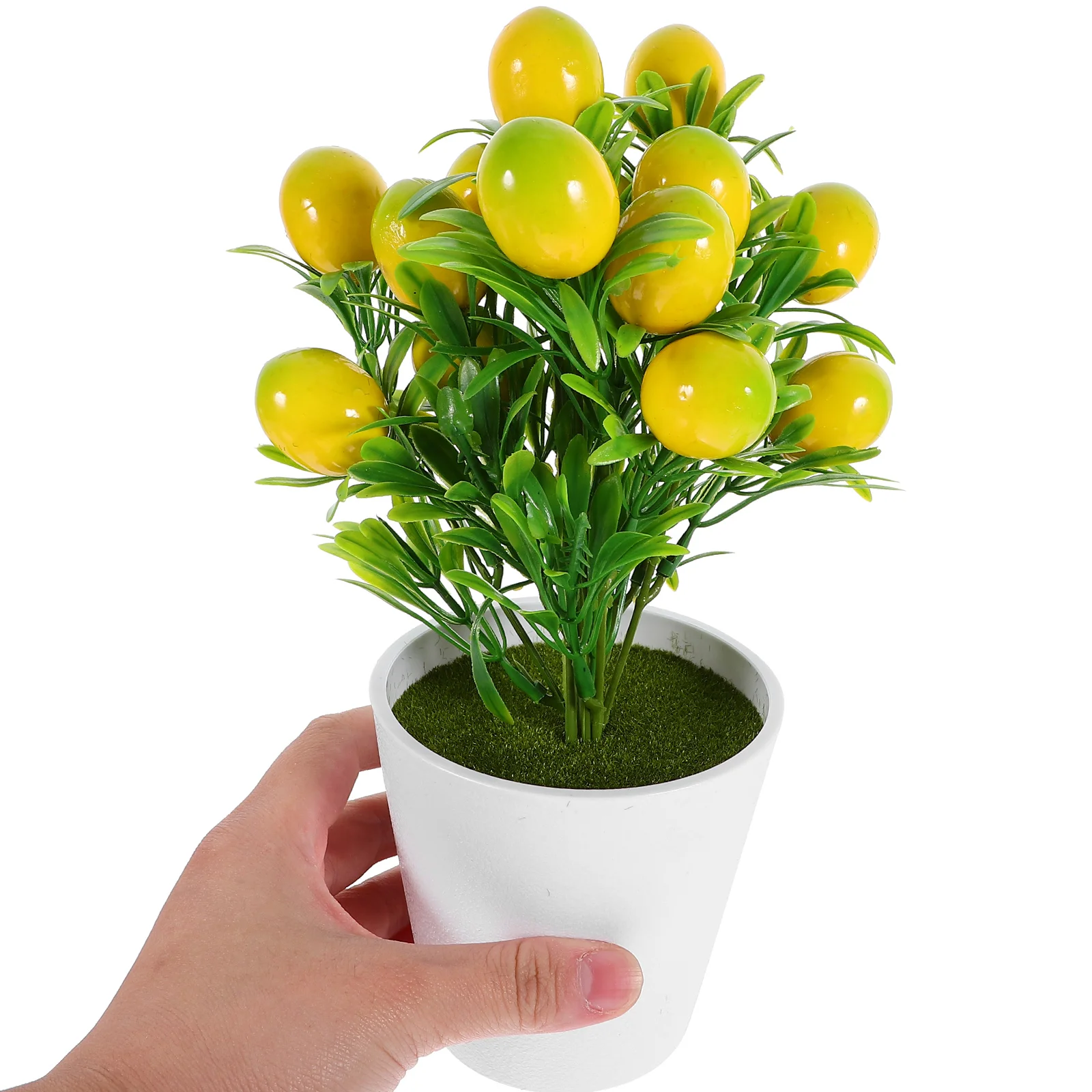 

1Set Fake Lemon Branches in Pot Artificial Potted Plant for Home Decor Modern Nordic Style Desktop Fruit Tree Ornament