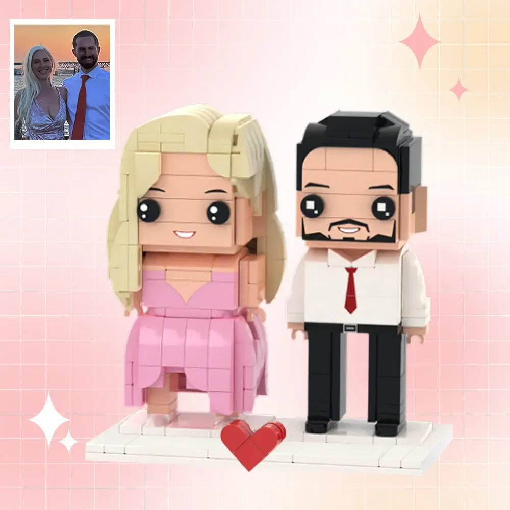 

Art Collectible Character Brickfigures Grade Design, Personalized Photo Craft, Special Keepsake Gift For Wedding Occasion