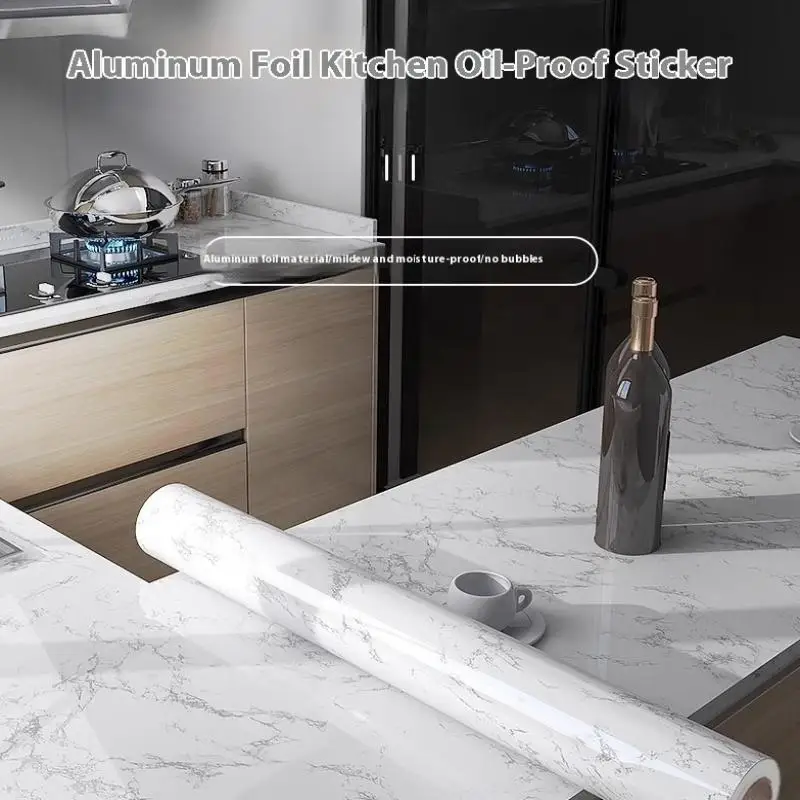 Pegatinas de película a prueba de aceite para encimera de cocina, papel tapiz autoadhesivo impermeable a prueba de humedad para estufa de 40cm, pegatina para azulejos de gabinete