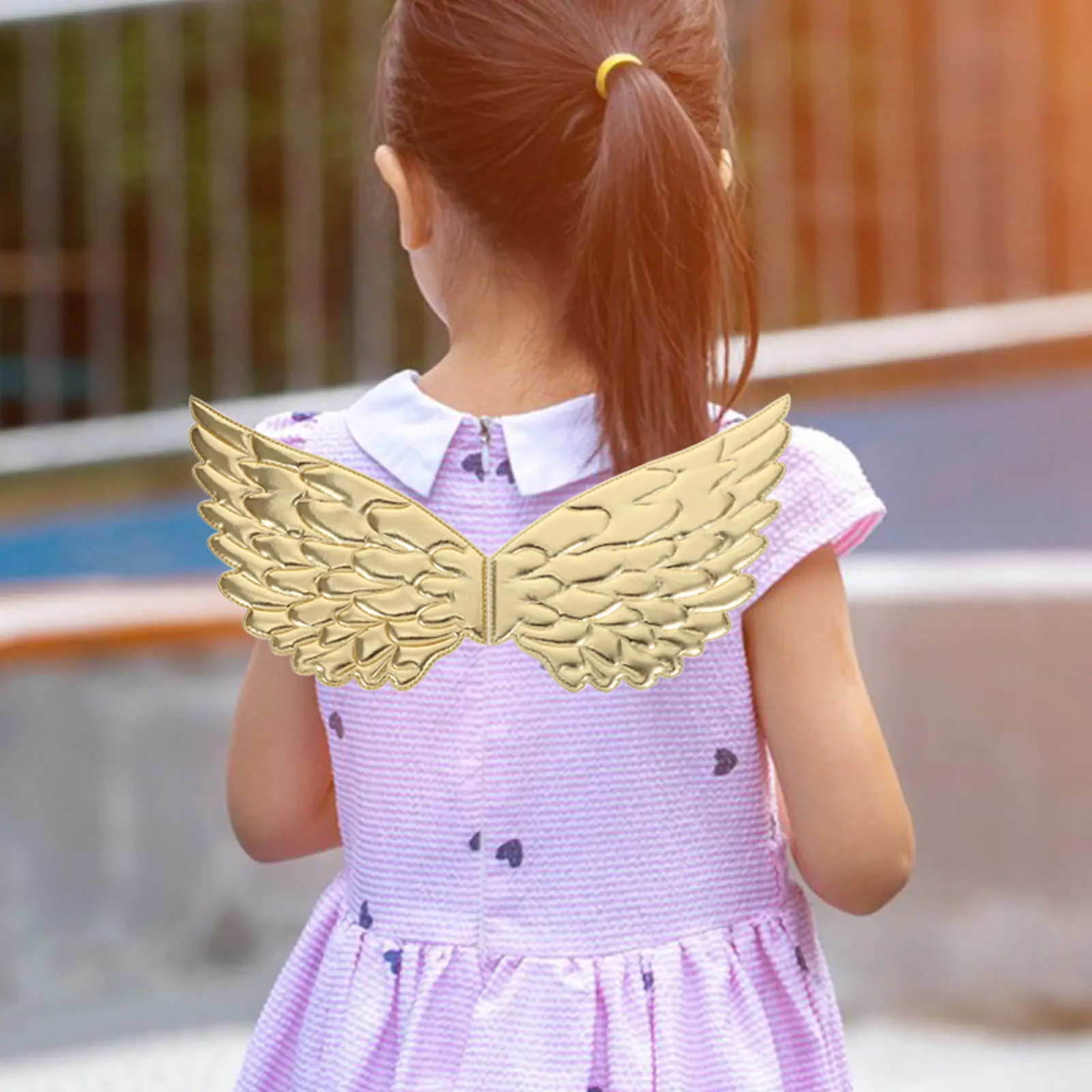 Angel Wings Hair Clips Set – 2 Pairs Iron-On Embroidered Appliques for Clothes & DIY Crafts