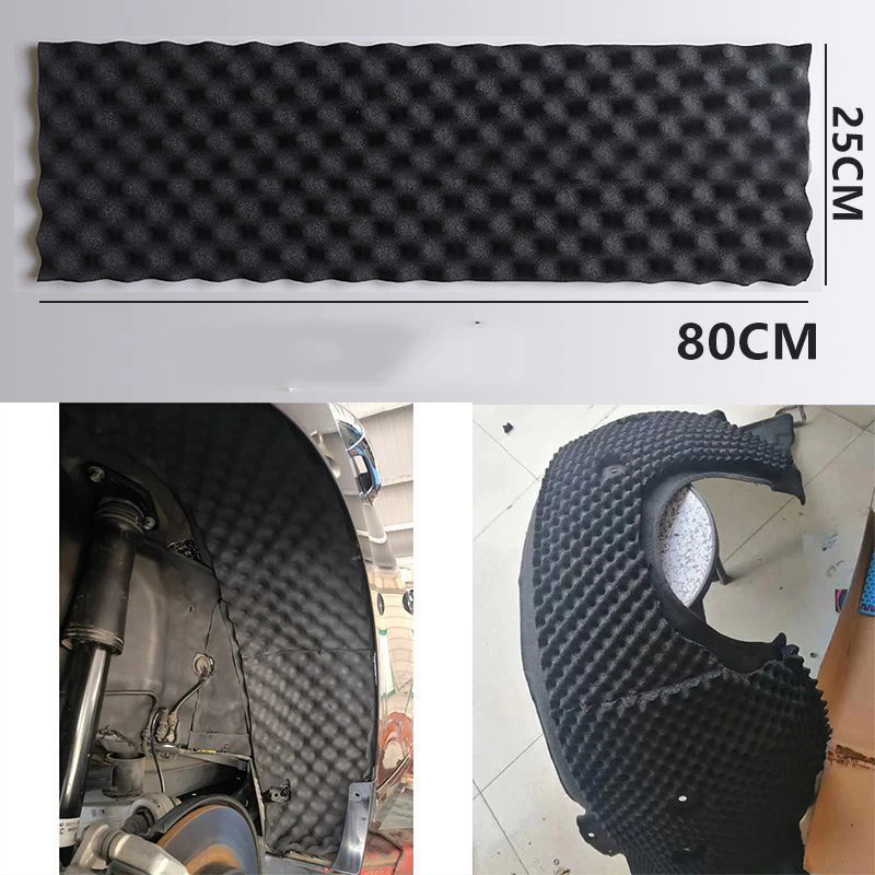 Sound Acoustic Absorption Car Heatproof Wave Foam Deadener Car Soundproof Cotton Insulation Mat Hood Soundproofing Denoise Tool