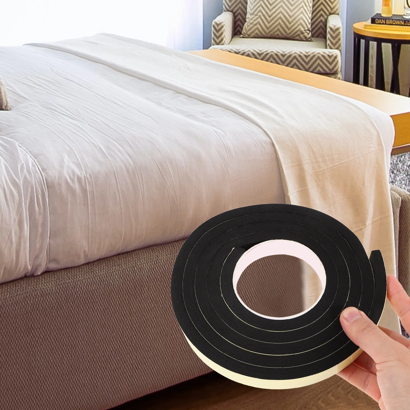 Bed Headboard Stopper Foam Anti- Soundproof Pad Self-Stick Wall Protector for Bedroom Quiet Sleep Headboard Wall Spacer