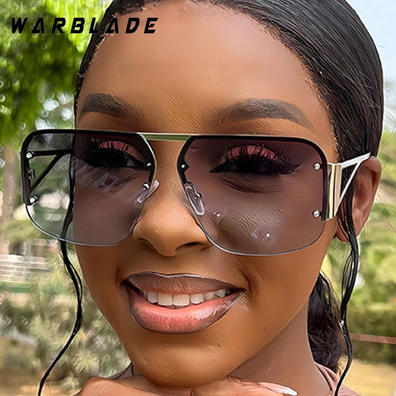 

2025 Punk Trending Oversized Square Woman's Sunglasses Brand Design Metal Men Sunglass Summer Travel Party Luxury Eyewear UV400