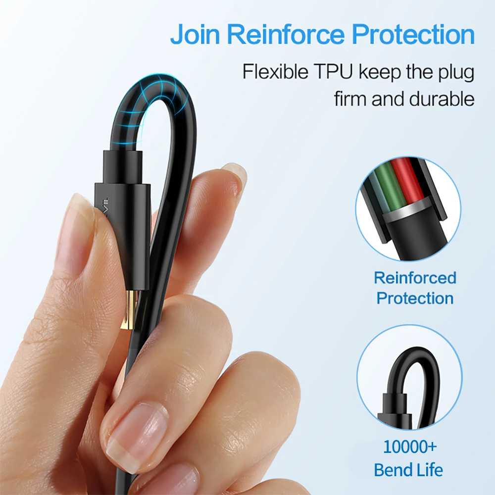 SmartDevil USB Type C Cable 6A For Samsung Xiaomi Mi Huawei Mobile Phone Fast Charging USB Type-C 3A Charger Micro USB Cables