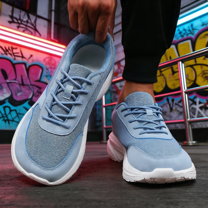 

Мужские кроссовки с широким носком, шикарная универсальная универсальная дышащая повседневная обувь, впитывающая пот, нескользящая удобная прогулочная обувь на толстой подошве