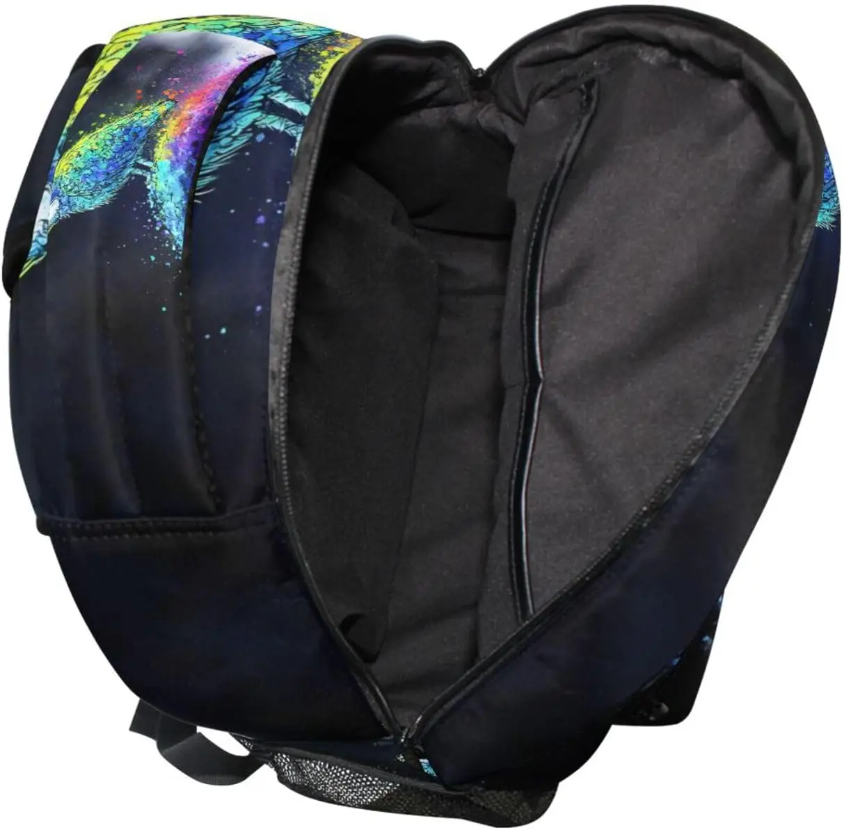 Kid Backpacks (Surreal Owl), Boys Girls Schoolbags Book Bag Small Size