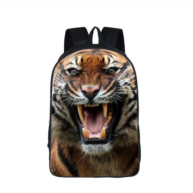 Harajuku Novelty Cool Tiger Notebook Backpacks pupil School Bags 3D Print Oxford Waterproof Boys/Girls Laptop Backpacks