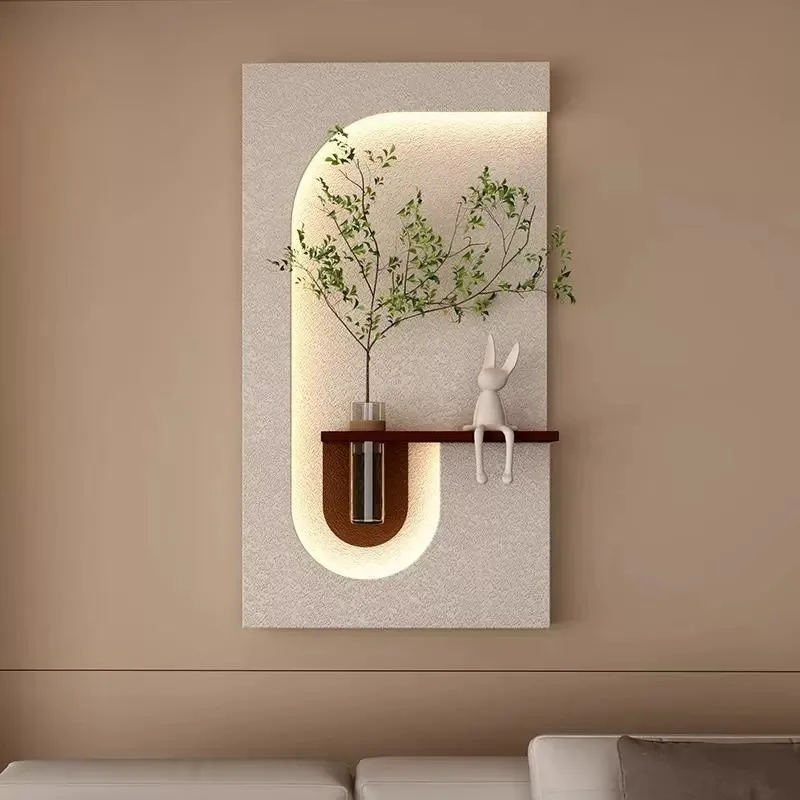 

Entrance Decoration LED Wall Lamp Green Plant Corridor Hallway Modern Hanging Painting High-end Living Room Create Mural Light