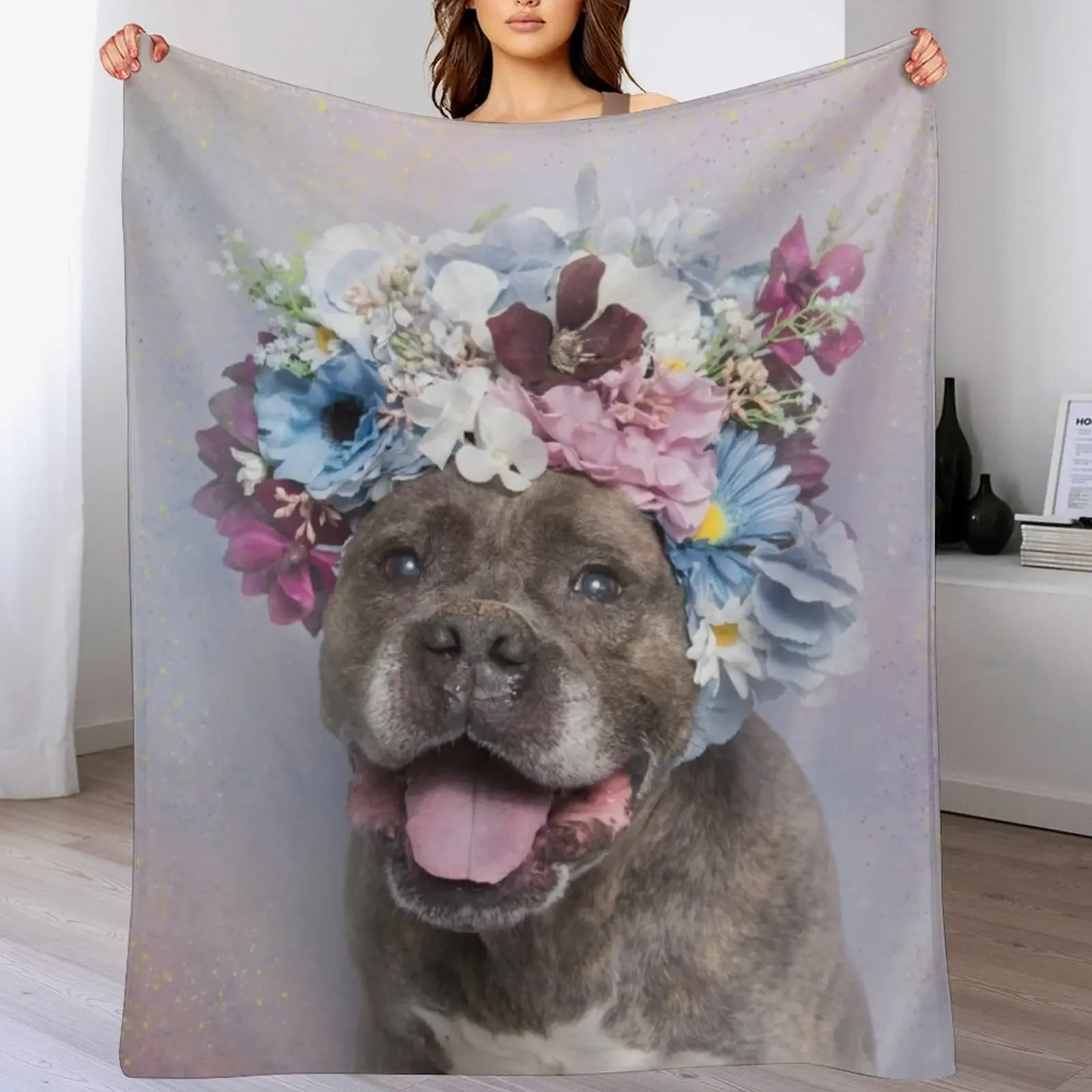 Flower Power, Rumple Throw Blanket Versatile Cozy Throw Blanket for All Occasions