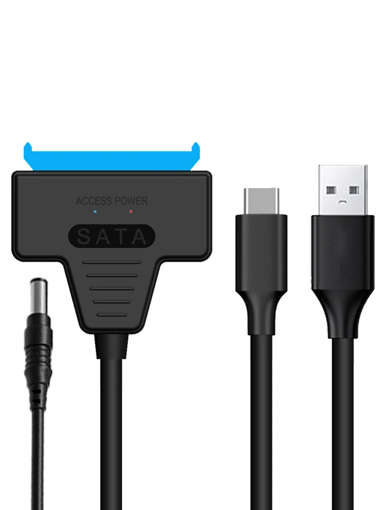 Адаптер SATA-USB 3,0 2,0/Type-C для внешнего жесткого диска 2,5/3,5 дюйма, SDD, жесткого диска, внешний разъем, линейный конвертер