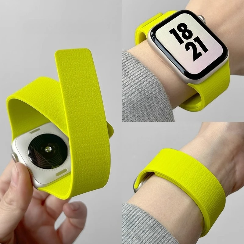 

Magnetic Strap for Apple Watch Band 44mm 45mm 40mm 46mm 41mm 42 mm 38 Silicone Bracelet iWatch Series 10 9 8 7 6 Se Ultra 2 49mm