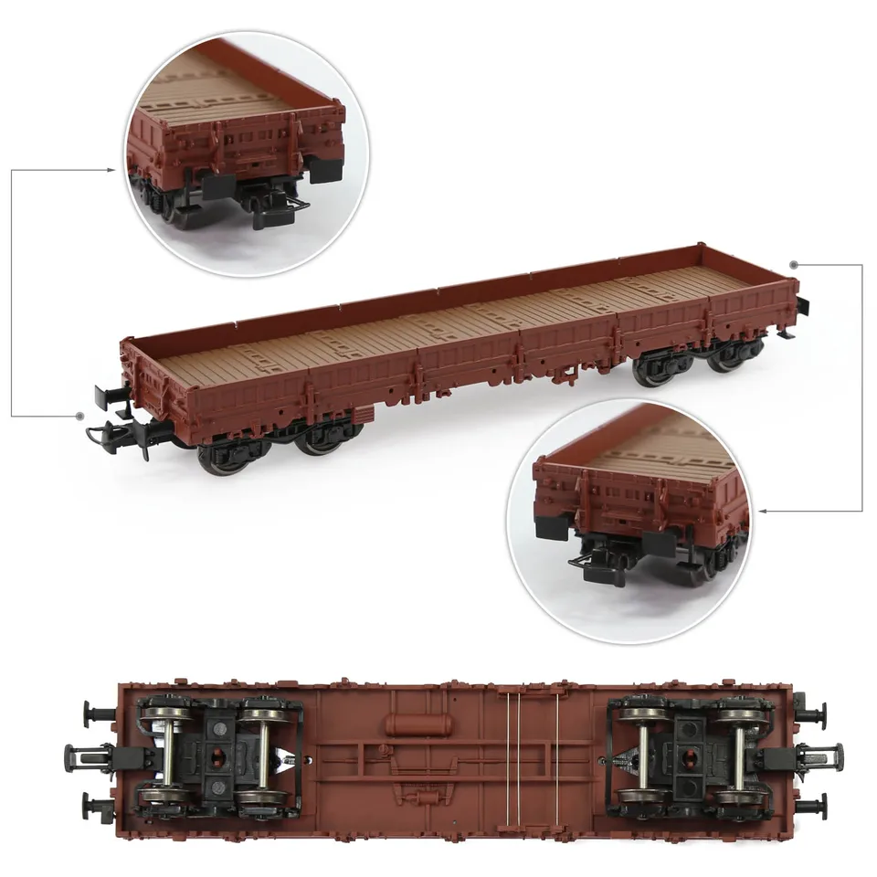 Modélisme Ferroviaire Evemodel 1pc 1:87 Low Chassis Wagon Gauge H0 40' Non Peint Non Assemblé - Kit Wagon
