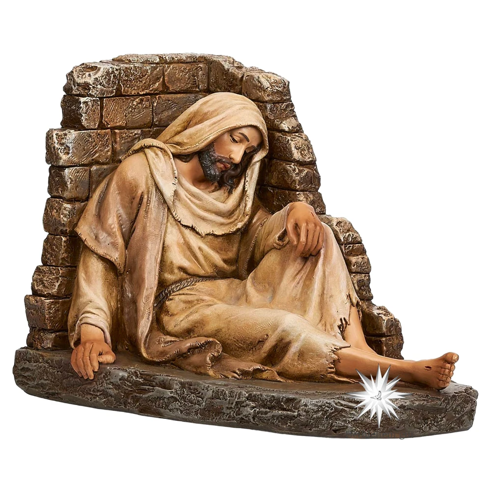 

14.5cmH Compassion Figure, Life of Christ Jesus Sculpture Christ Blessing Statue Church Statue Home Decoration Ornament Antique