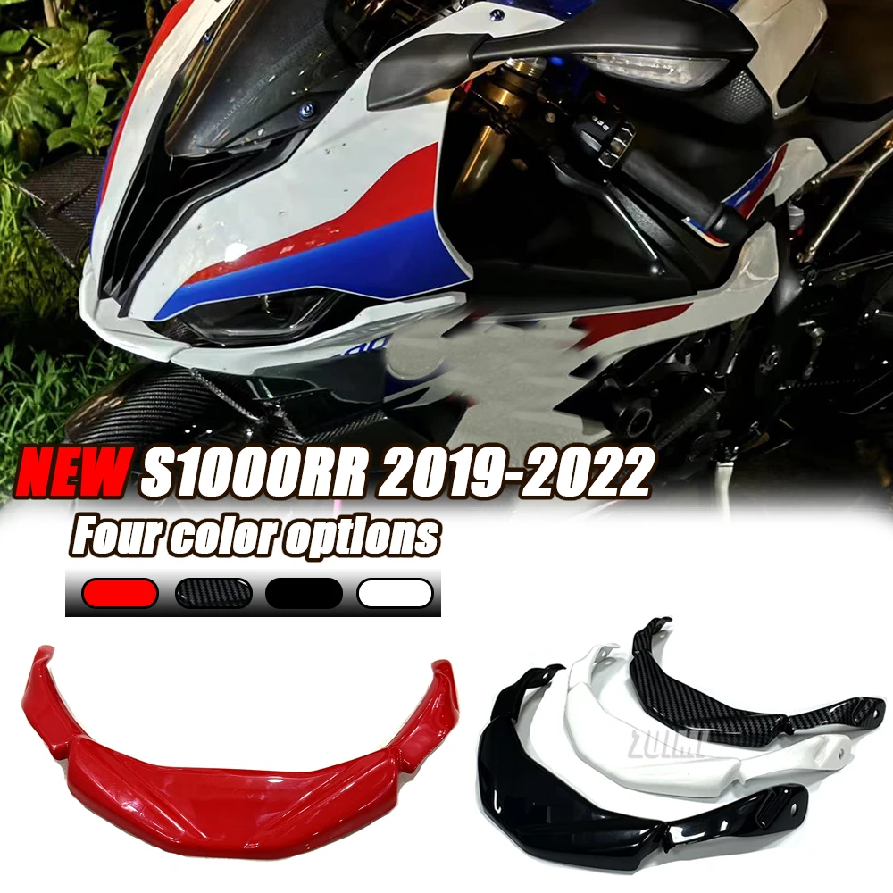 Fit For BMW S1000RR M1000RR 2019-2022 2021 Beak Nose Extension Cover Spoiler Front Winglets Fairing Aerodynamic Wing Accessories