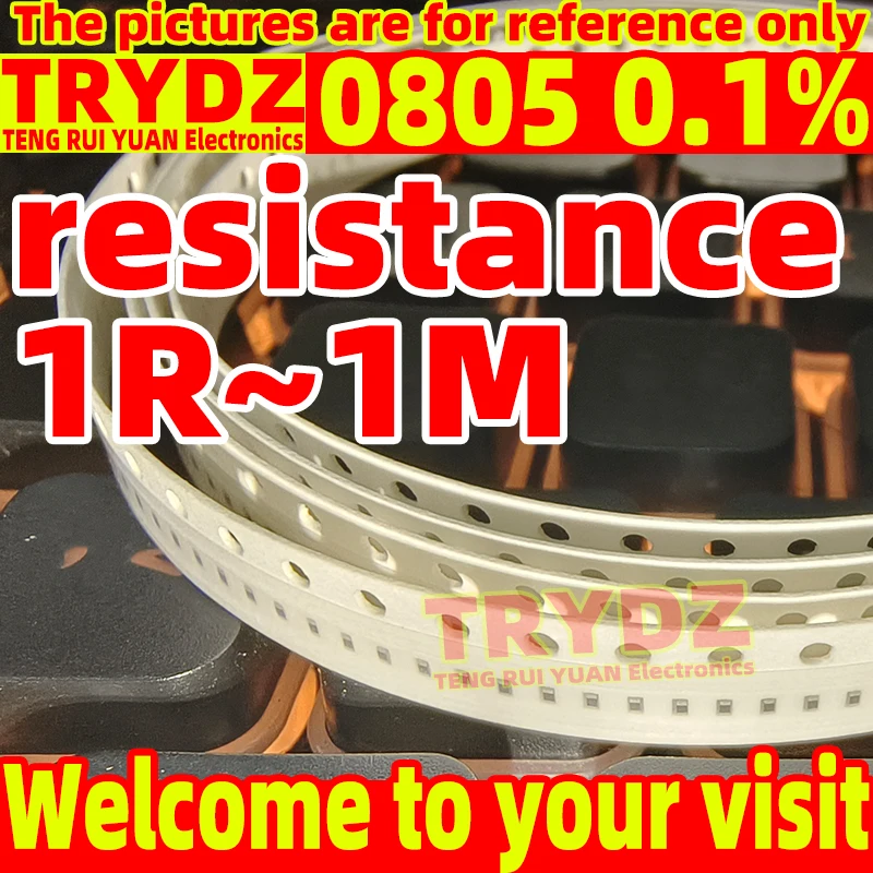 20 peças Novas de Resistor de Filme SMD 0805 0.1% 1R~910R 1R 2R 2.4R 2.7R 3.6R 4.3R 6.2R 27R 33R 43R 47R 68R 82R 270R 360R 470R 820R