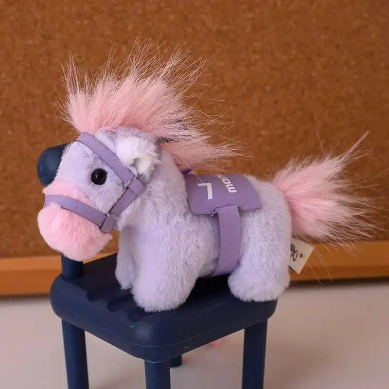 ใหม่ Happy Little Horse ตุ๊กตาของเล่นตุ๊กตามินิการ์ตูนที่มีสีสันอานม้าจี้ Cuddly พวงกุญแจกระเป๋าตกแต่งเด็กตลกของขวัญ