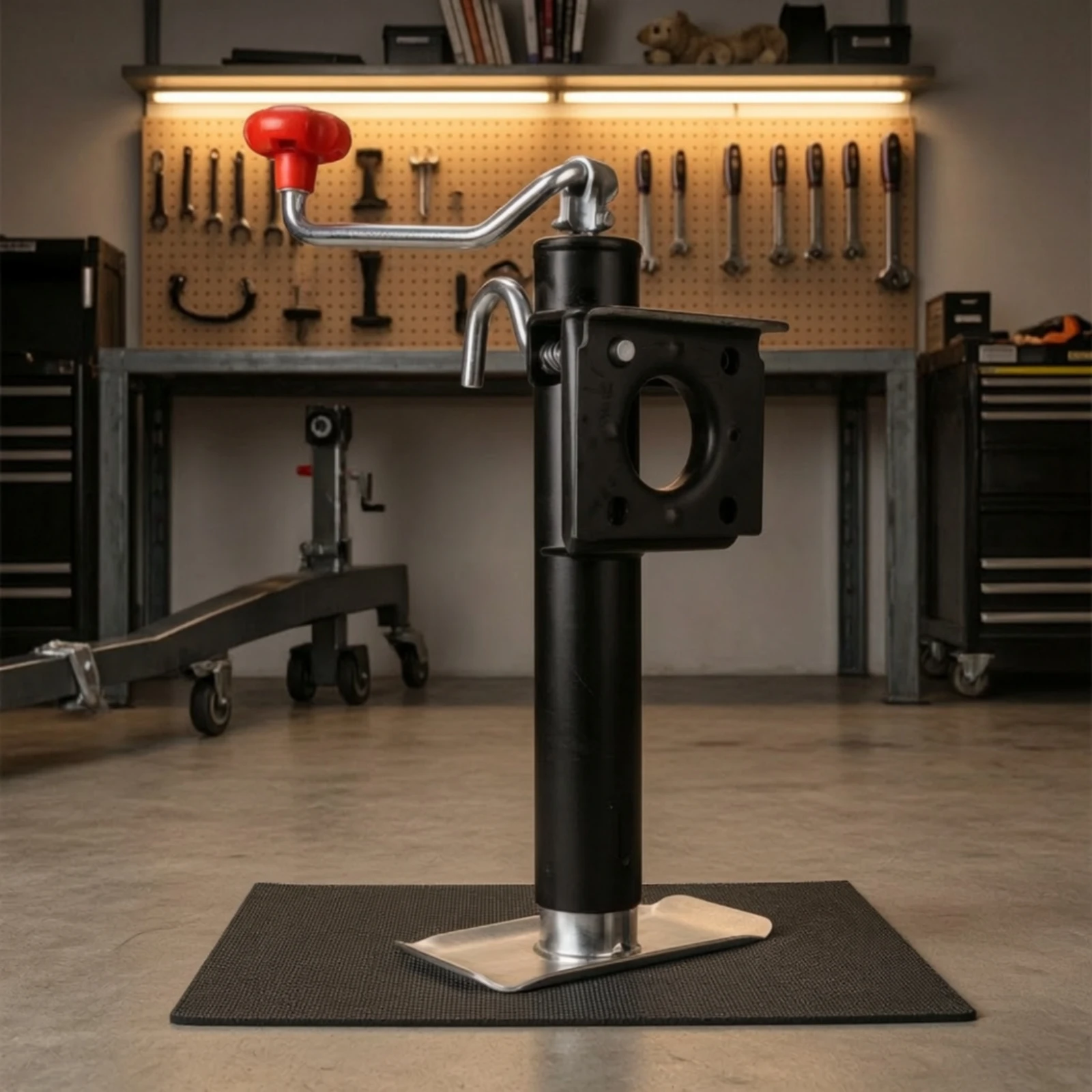 Trailer Jack with Foot Plate Sturdy Top-Wind Trailer Jack Stable Long-Lasting for RV Owners, Campsite