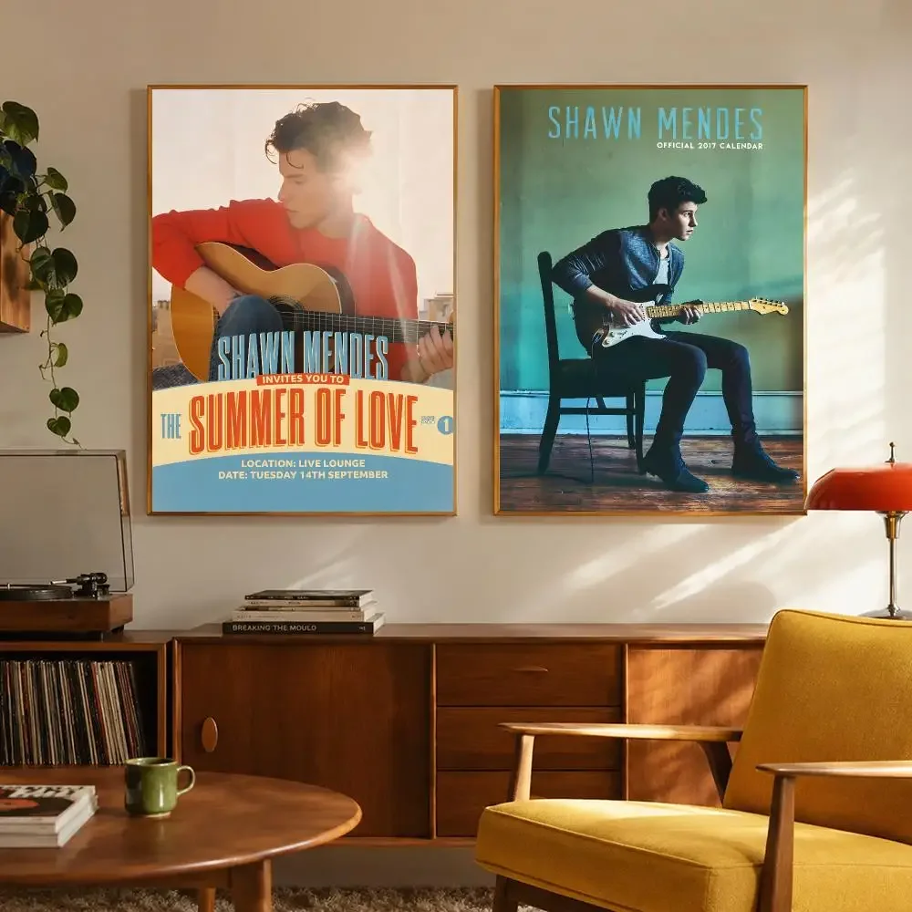 Pop Singer Shawn Mendes Poster Digital Solvent Print Waterproof PP Fade-Resistant Wall Art Room Decor Gift