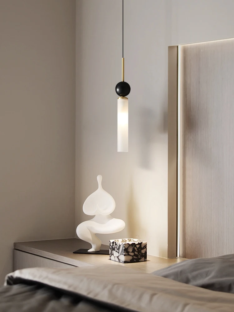 

Marble All Copper Bedroom Bedside Chandelier G9 Light Modern and Minimalist Living Room Background Wall Balcony Small Chandelier