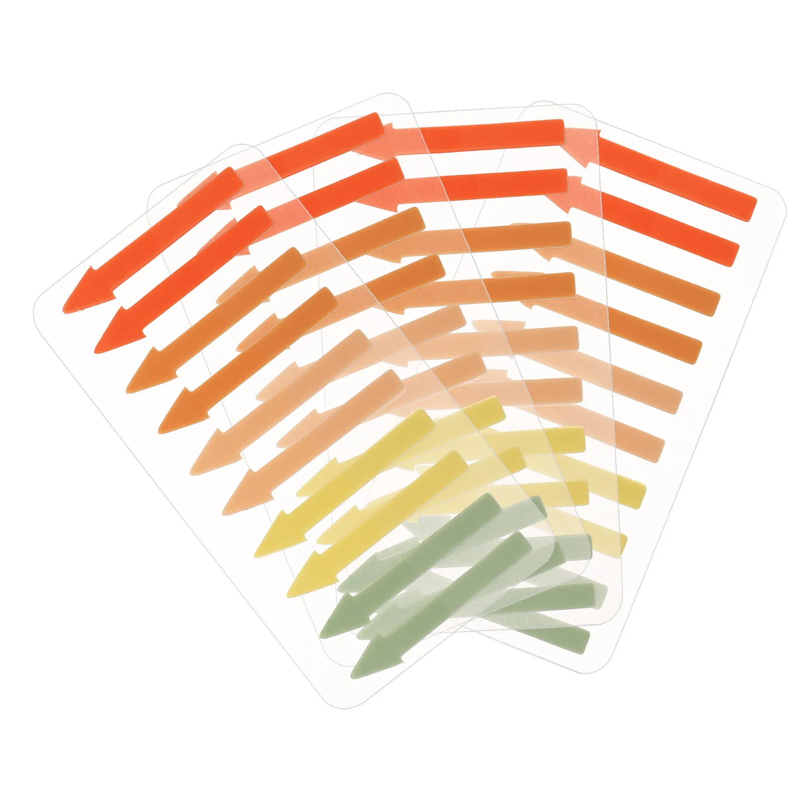 

4 Sheets Colorful Pet Sticky Index Tabs Wear-Resistant Highlight Strips for Page Marking Book Indexing Reading Notes Office