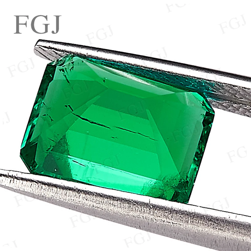Lab Grown Columbia Emerald Cut 3x5mm Charms Gemstone Advanced DIY Jewelry Rings Earrings Making With AGL Certificate
