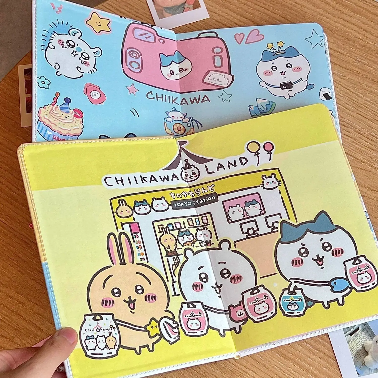 ChiikawaA5 leather notebook with color pages, ledger, good-looking notepad