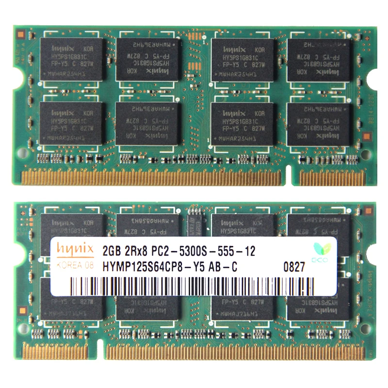 hynix ddr2 2GB 667MHz RAM 2Rx8 PC2 - 5300S memória para laptop
