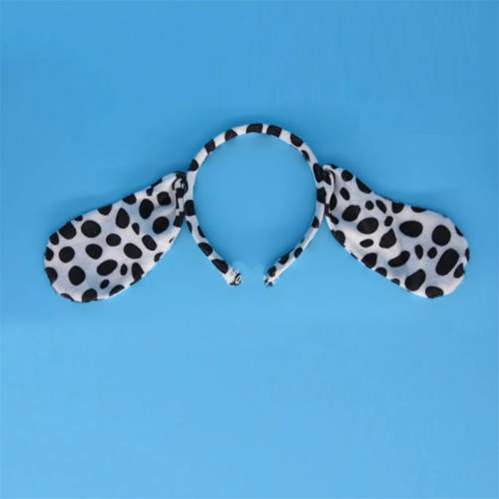 

2 Pcs Headband Set Dog Ear Costume Cosplay Ears Tail Birthday Outfit Earmuffs Hats Halloween Party Accessories