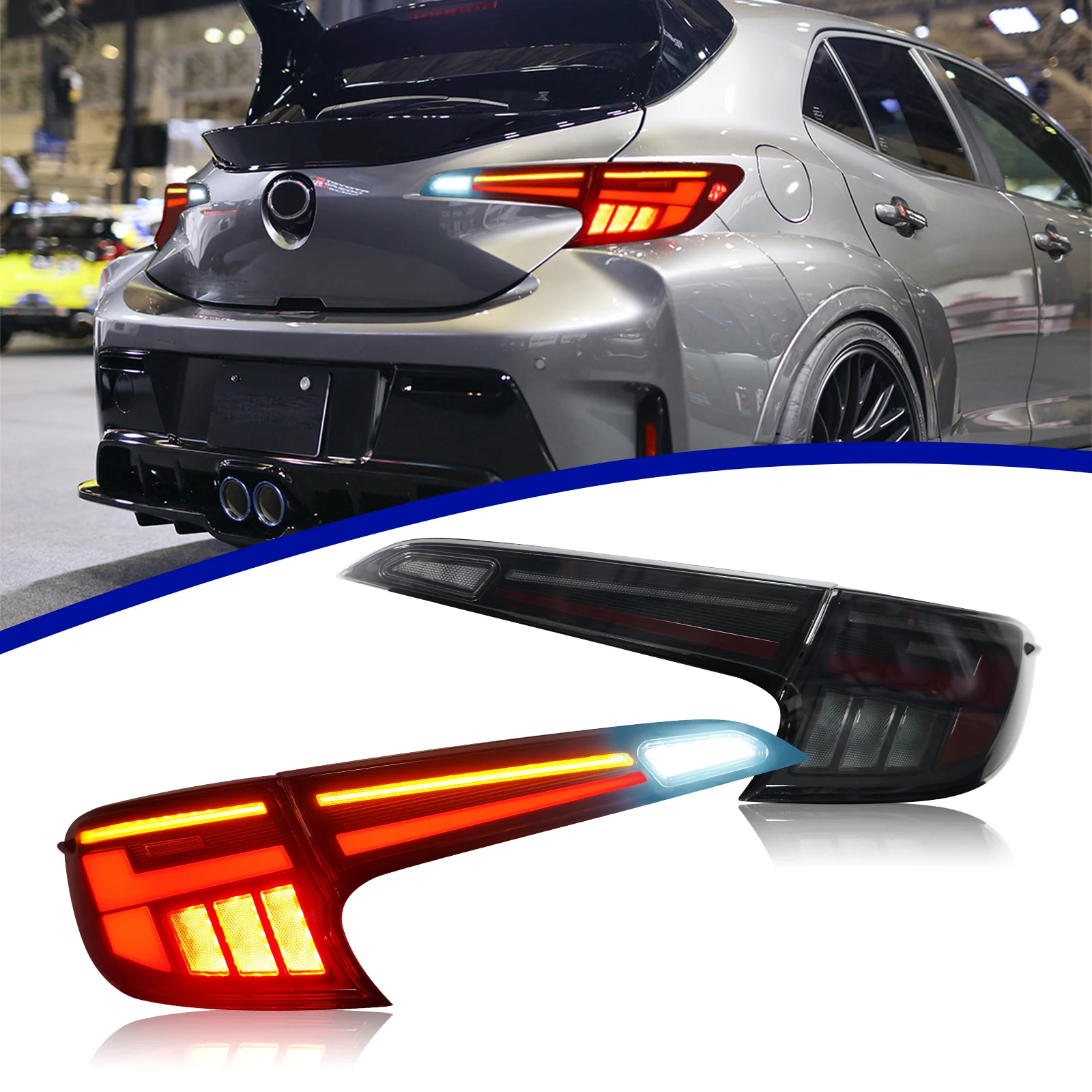 

Автозапчасти, автомобильный фонарь, светодиодный задний фонарь для GR Corolla 2022 2023 2024, динамический указатель поворота с хэтчбеком, задний фонарь Corolla