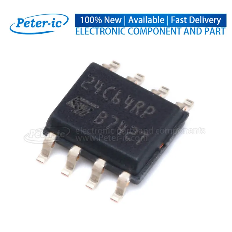 (5pcs) M24C64-RMN6TP 24C64RP SOIC-8 1.8V~5.5V 64Kbit Serial I2C Interface SOIC-8 EEPROM Available Peter-ic