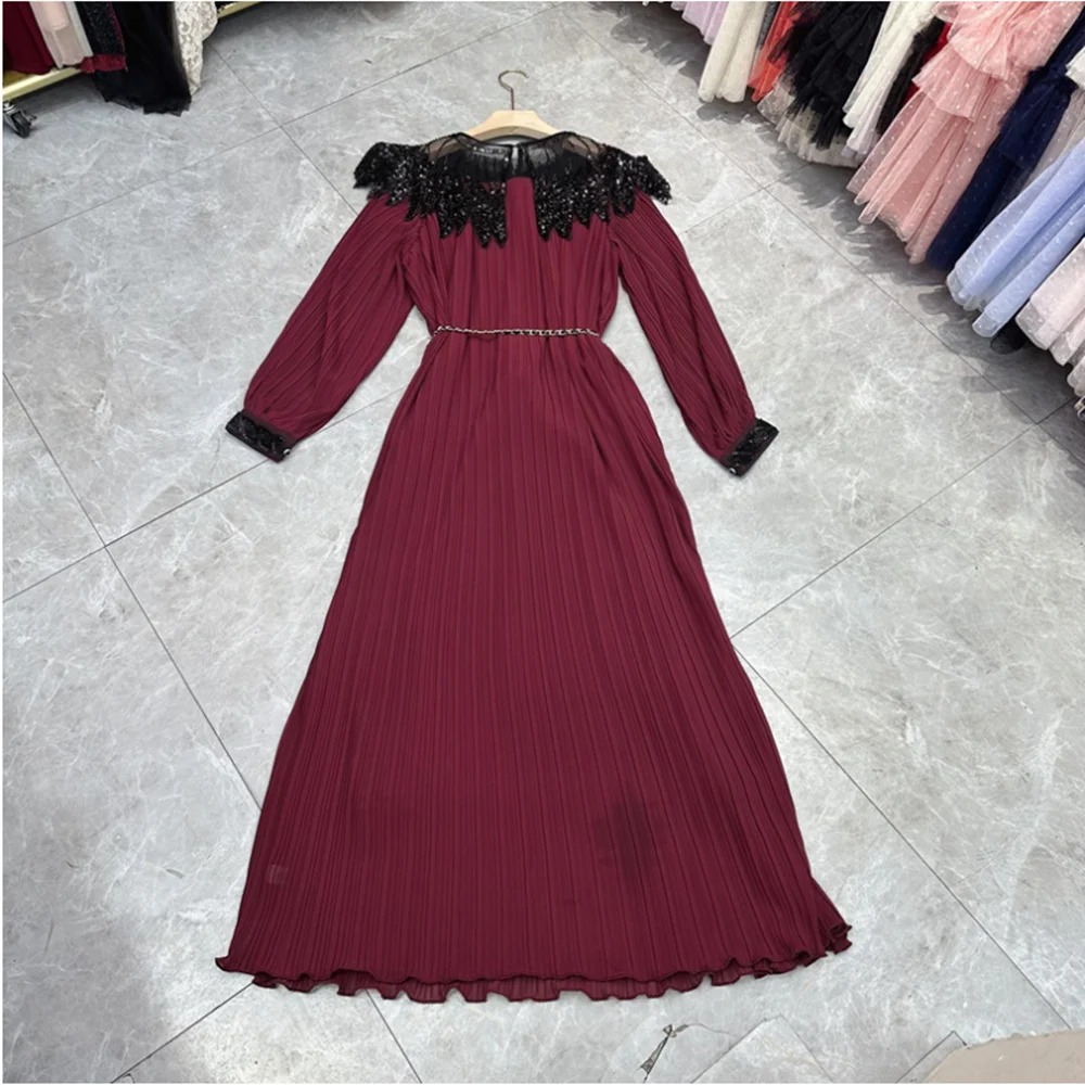 2024 New Luxury Elegant Big Diamonds Bandage Beaded Evening Party Split Dress for Women Birtdhay Clubwear Prom Robe