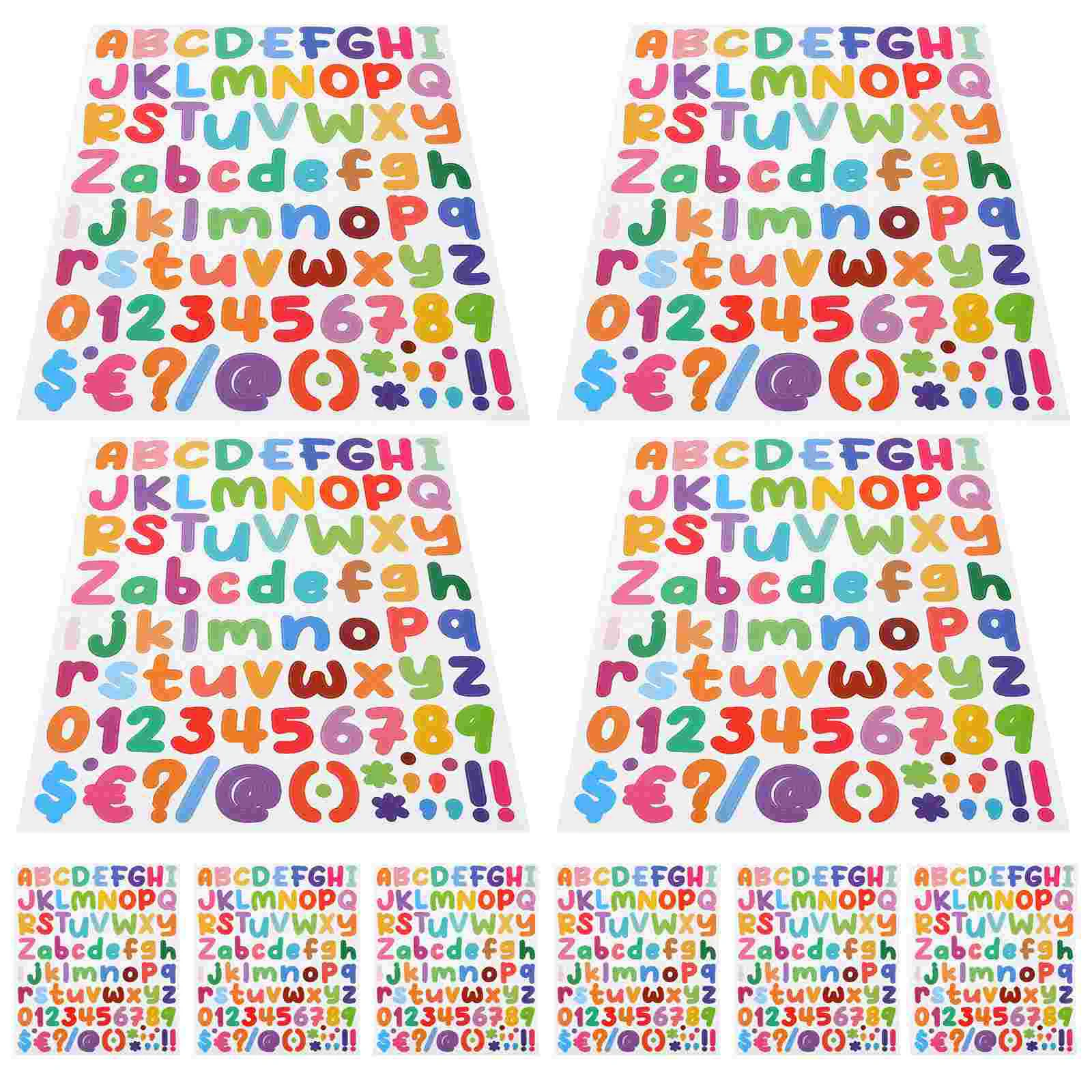 

3 Pack Alphabet Stickers Scrapbooking Small Letter Vinyl Labels Mailbox Letters for Crafts on Number Self Adhesive