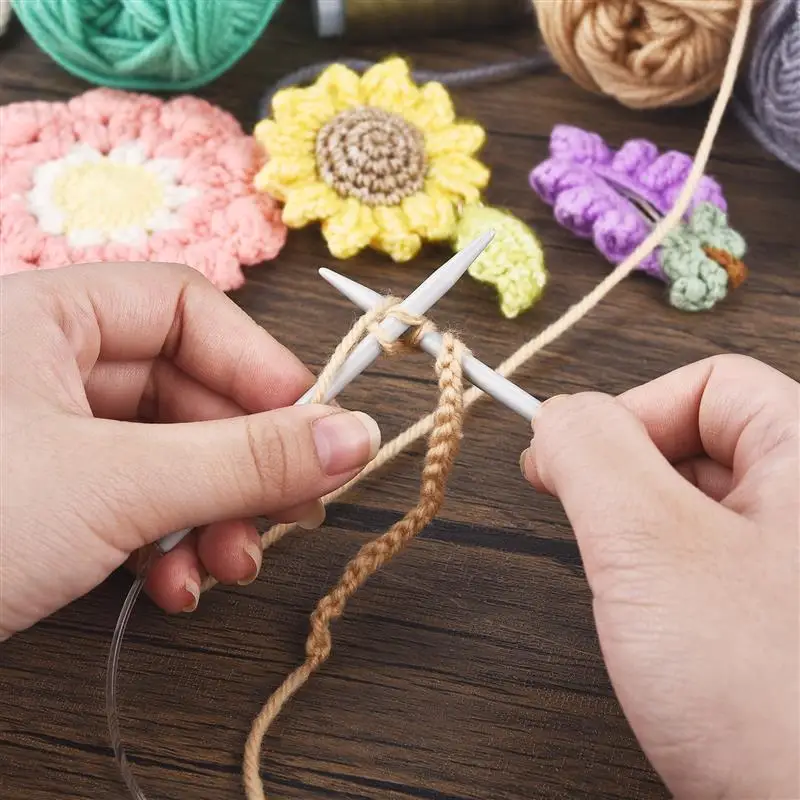 2/2.5/3/3.5/4/4.5/5/5.5/6/6.5/7/8mm Knitting Tools Stainless Line Circular Needle Aluminium Handle Ring Needlework For Sweater