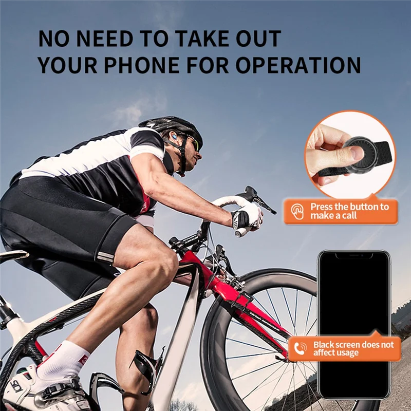 

New 3C-Wireless Bluetooth PTT Walkie Talkie Control Button with Adjustable Strap for IOS Android Smartphone