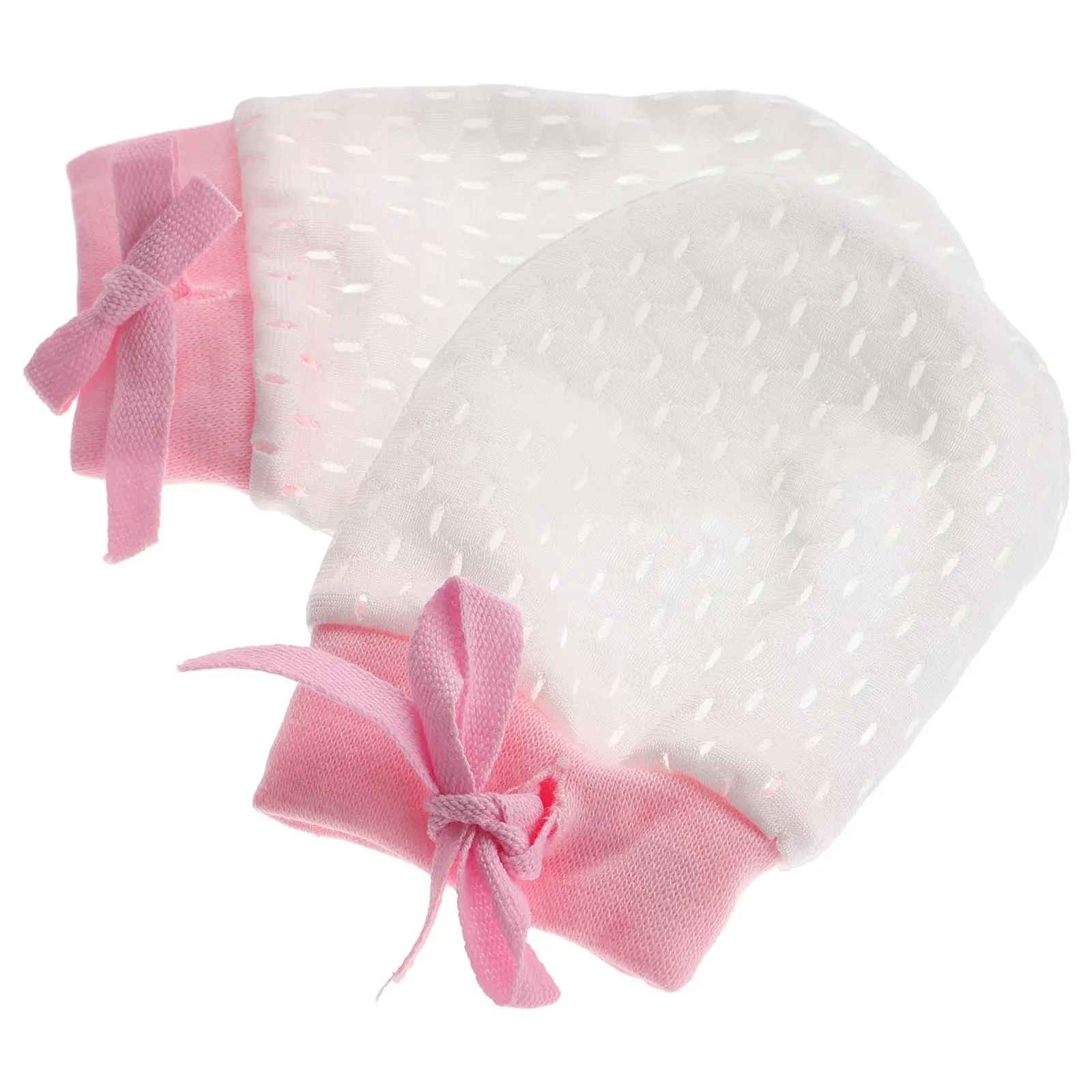 

1 пара детских варежек-митенок от царапин для новорожденных, сетчатые, дышащие, с регулируемым шнурком, летние, без царапин