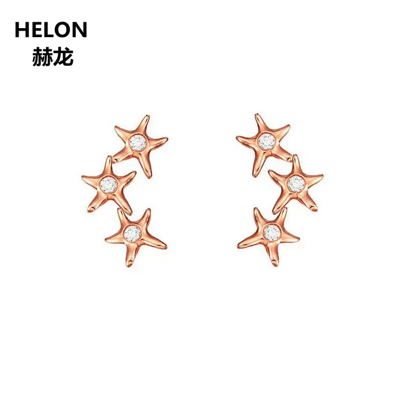 

Solid 14k Rose Gold SI/H Full Cut Natural Diamonds Women Engagement Ring Anniversary Wedding Band Valentine Jewelry Gift