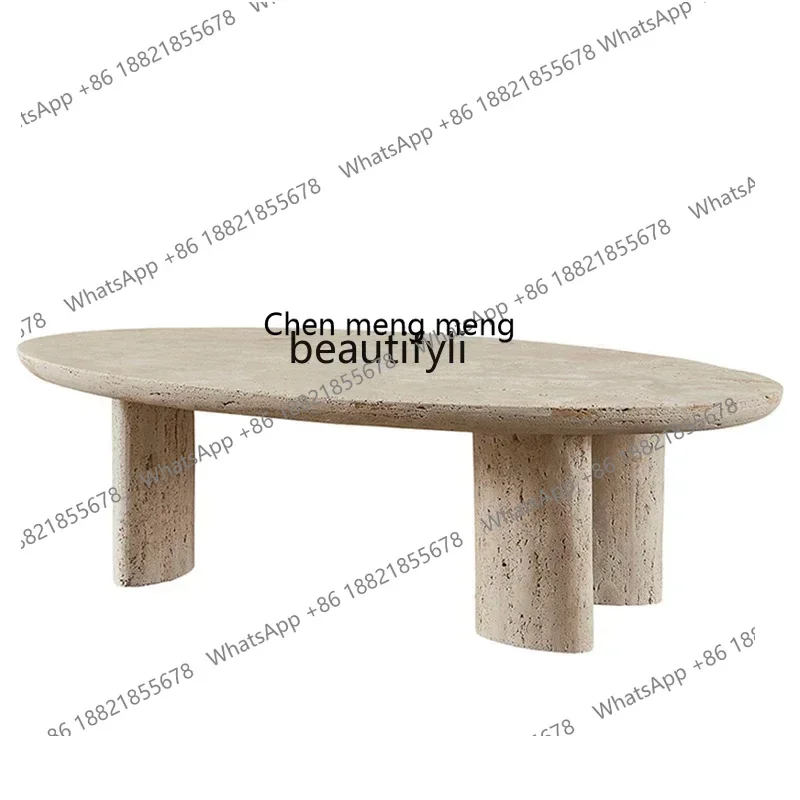 โต๊ะกาแฟหินอ่อนสไตล์นอร์ดิก ดีไซน์สร้างสรรค์ สำหรับห้องนั่งเล่น โต๊ะน้ำชาหิน โต๊ะน้ำชาหินดีไซน์เนอร์