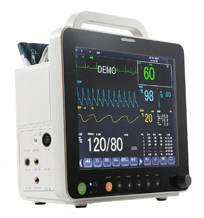 Emergency Hospital Apparatus Multiparameter Touch Screen Cardiac Monitor 12inch Patient Monitor