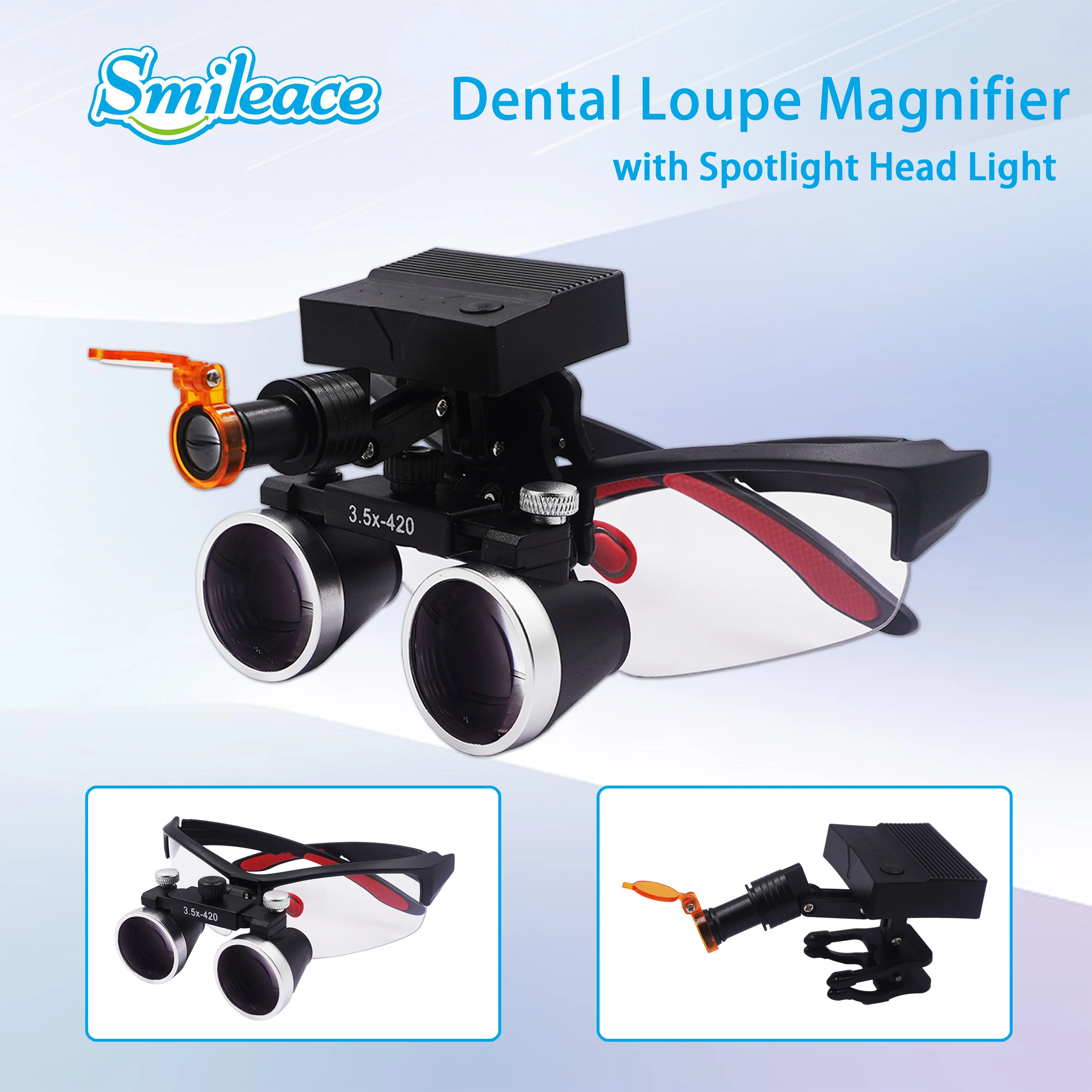 

Стоматологическая лупа 2,5X 3,5X увеличительное стекло со светодиодной подсветкой, хирургическое увеличительное стекло, стоматологическое медицинское увеличительное стекло