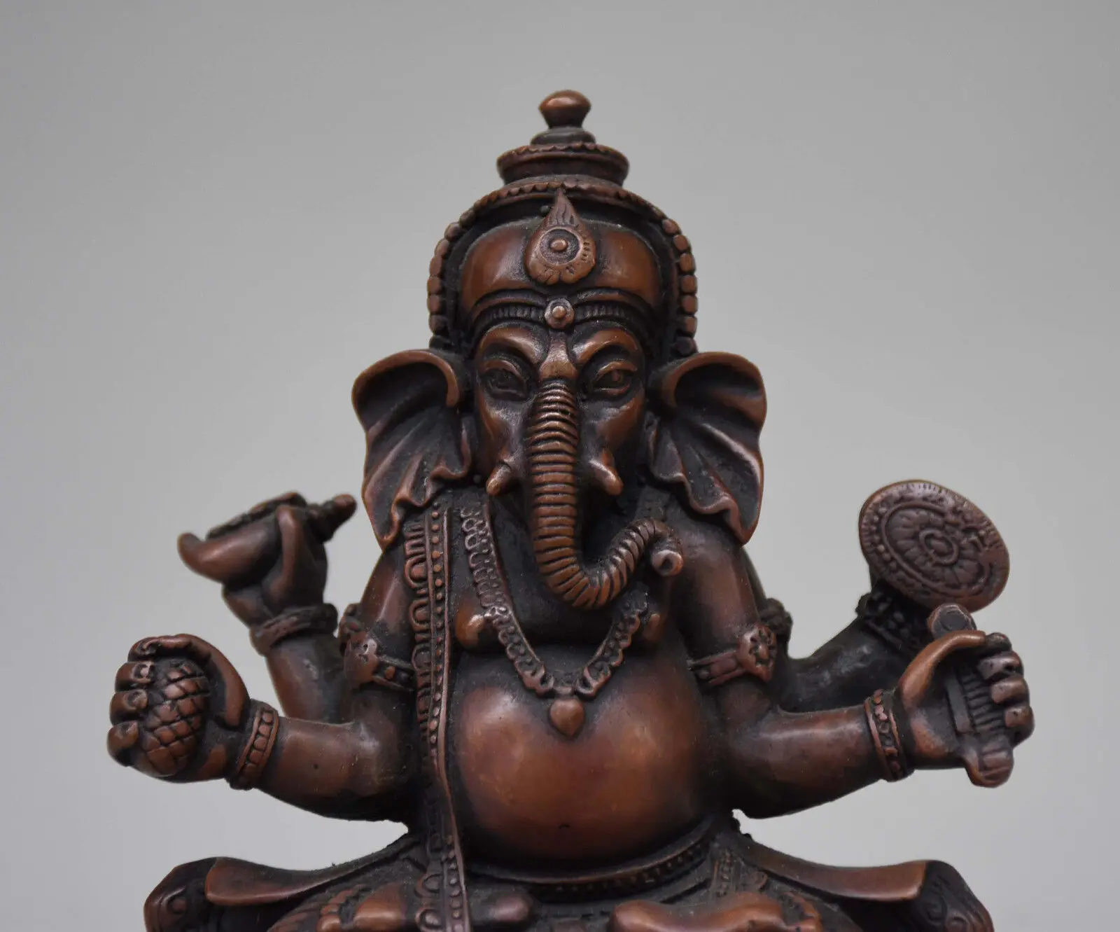 Tibet Buddhism Temple Bronze Ganapati Ganesh Lord Ganesha Elephant Buddha Ganesha Statue