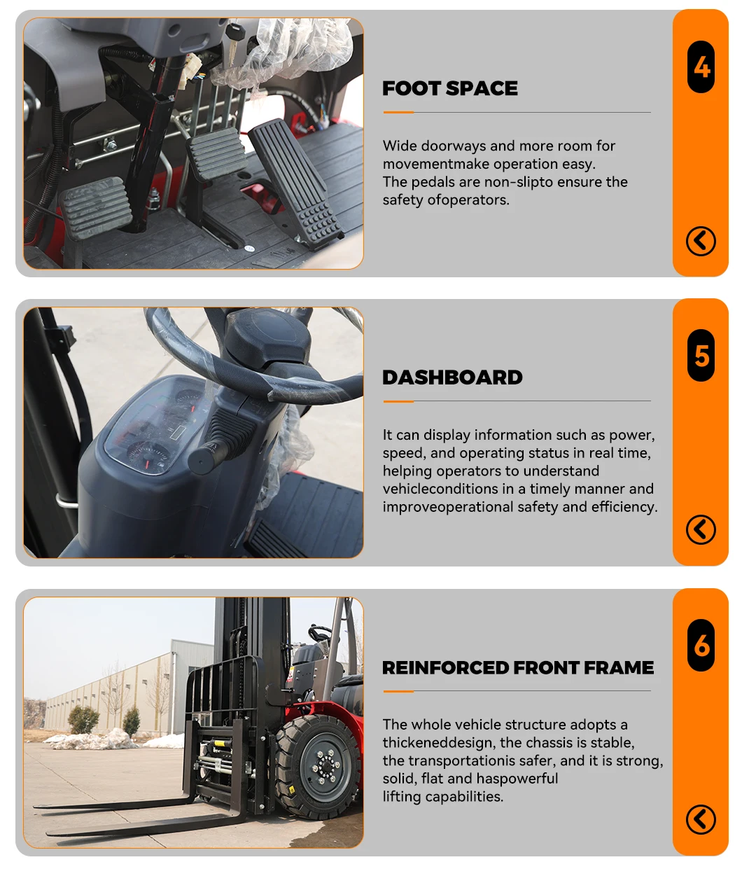 3,5-Tonnen-Diesel-Gegengewichtsstapler für Lagertransport, 1-3-Tonnen-Kleinlader, anpassbar – Detail 13