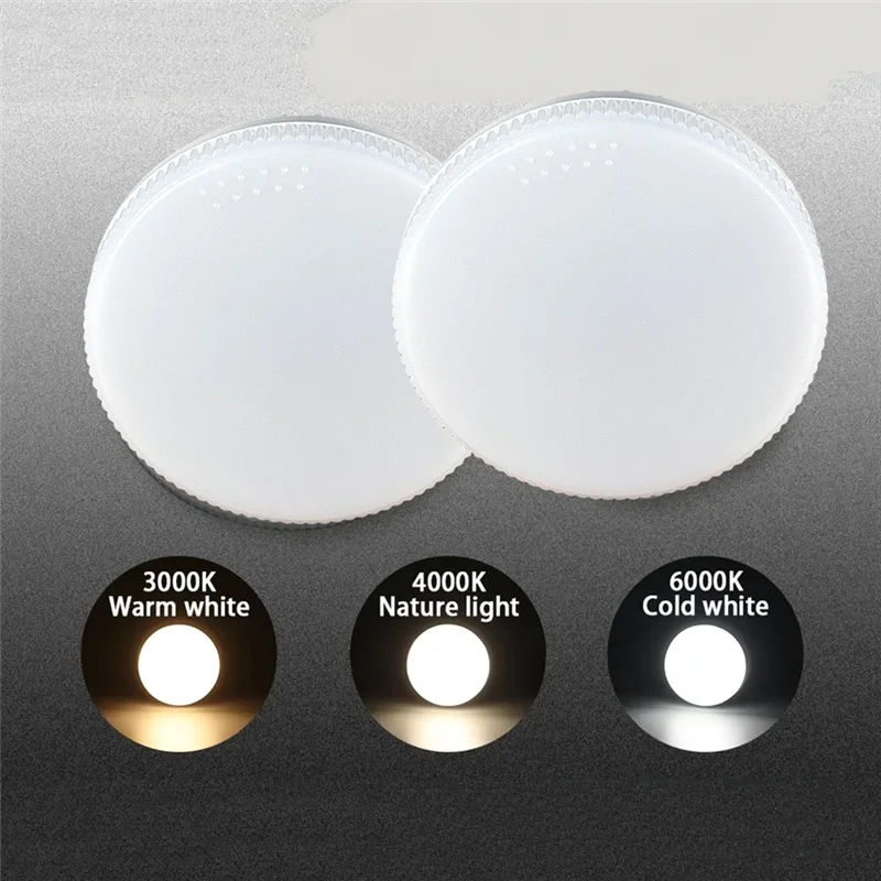 

A76X-10PCS LED Flush Mount Ceiling Light 9W GX53 Base Energy Efficient Easy Install For Cabinets, Ceilings, Display Cabinets B